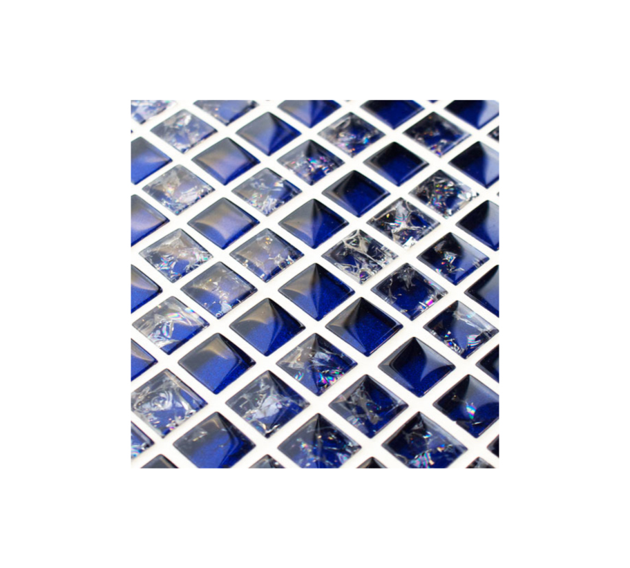 Starburst Glass and Stone Mosaic Tiles