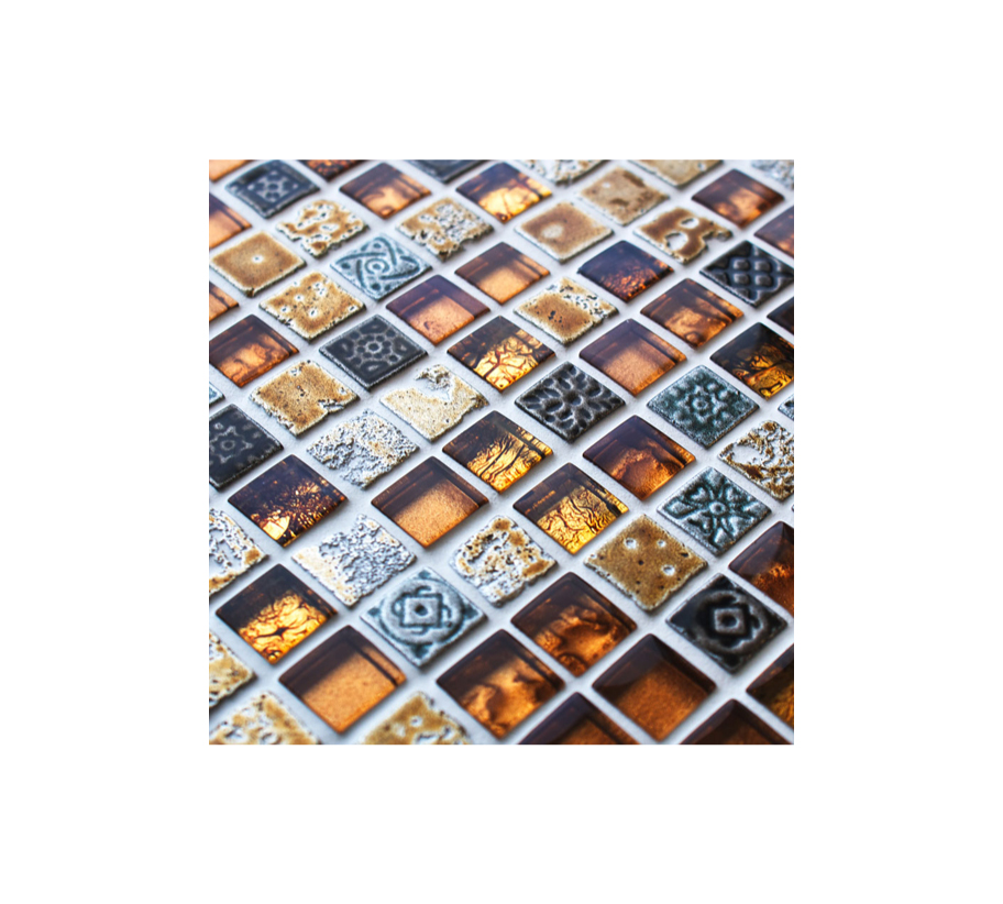 Aztec Glass and Stone Mosaic Tiles